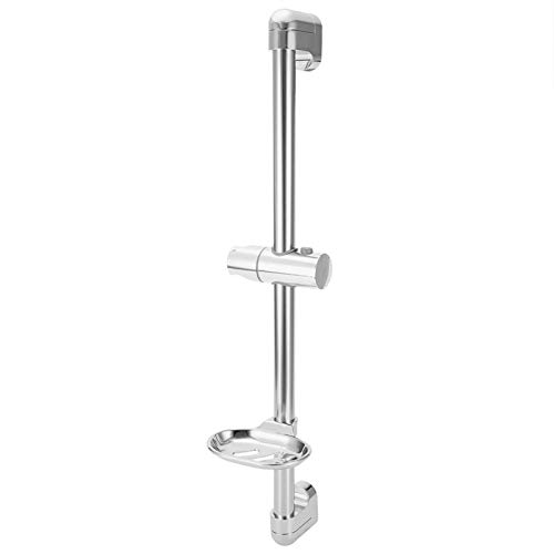 Soportes de montaje para ducha, Niunion G1/2"Barra deslizante para ducha Soporte para cabezal de ducha de acero inoxidable con caja de jabón Barra deslizante Accesorios de baño Cover