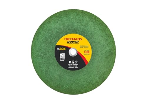 FREEMANS 12-Inch Power Green Cut Off Wheels-(Set of 5 Pieces) | Made of White & Brown Aluminium Oxide Grain Abrasive| Use For Cutting of Metals, Steel, Stainless Steel, Cast Iron, and Ferrous Metals