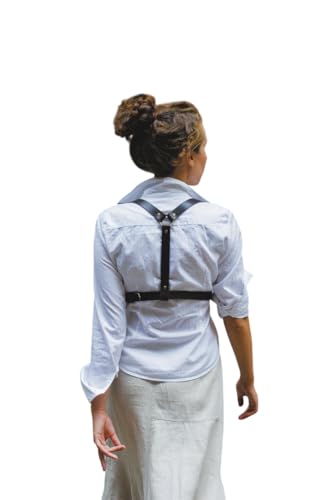 Kemer, Sınırsızmarket Deri Göğüs Harness, Siyah, Ayarlanabilir Askılı, Kadın Moda Aksesuar, Üst Giyim