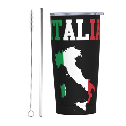 VKKOEWL Vintage Italy Italia Italian Flag Stainless Steel Insulated Tumbler