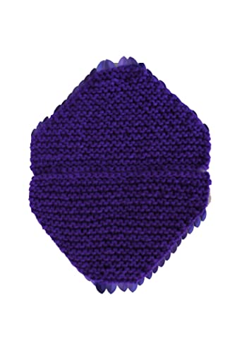 Scale Mail Epaulettes in Knitted Dragonhide Armor -Purple3