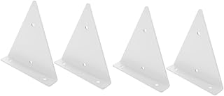 Cabilock Invisible Shelf Brackets Shelf Brackets White 4 Sets of Wall Mount Floating Shelf Bracket Sturdy Iron Shelf Rack Invisible Triangle Wall Shelf Holder Wall Mount Shelf Support