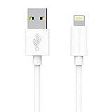 [Apple MFi Certified] ZeroLemon Lightning to USB Plastic PVC Cable 3.2 Feet / 1 Meter + Enhanced Plastic Cap for iPhone, iPod and iPad [2 Year Warranty]- PVC White