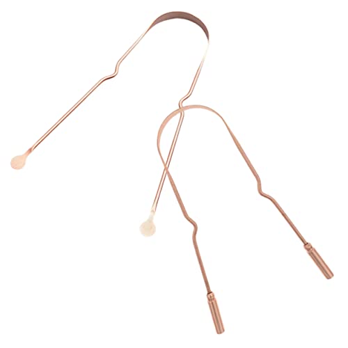 Anneome 2pcs U-shaped Scrapers for Adults Gentle Brush for Oral Care Metal No Scratch Portable Oral Supplies