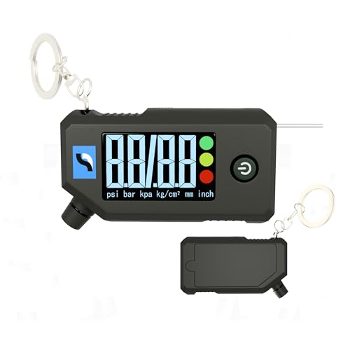 Orca 2-in-1 Digital Tire Pressure Gauge 0–150 PSI with Tread Depth Gauge & LED Light, 0.1 PSI Accuracy, LCD Display Multi-Unit (PSI/BAR/KPA/Kg/cm²), Keychain Tyre Pressure Checker for Car, Bike, SUV