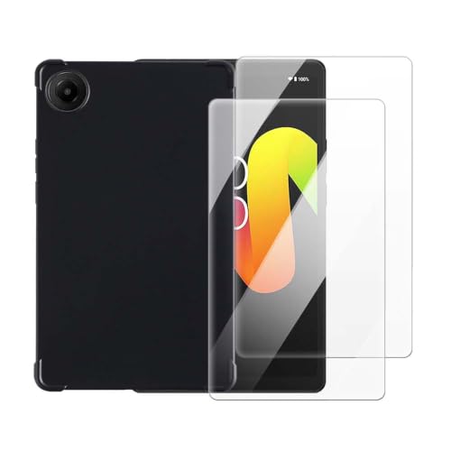 Funda TCL Tab 8 Gen 2 con cristal templado negro integral para tableta de 8.7 pulgadas 2024