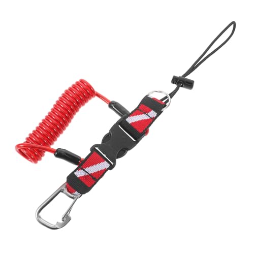 Correa de acero inoxidable de alta resistencia y TPU elástico rojo para buceadores