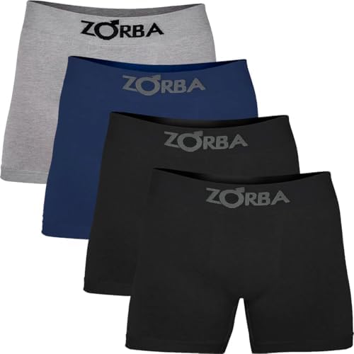 Kit com 4 Cuecas Boxer Algodão Sem Costura Zorba