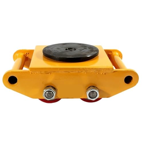 Patín de Transporte de Maquinaria Plataforma rodante giratoria de 360° for mover maquinaria, con patines y ruedas, resistente, 13200 lb(Yellow)