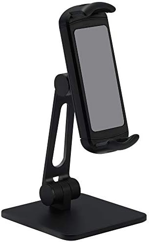 Tablet Stand Adjustable Cell Phone Stnad, Aluminum Cell Phone Holder Compatible with iPad Mini Pro Air, Desktop Tablet Holder Riser for iPhone Samsung 4.7-11”