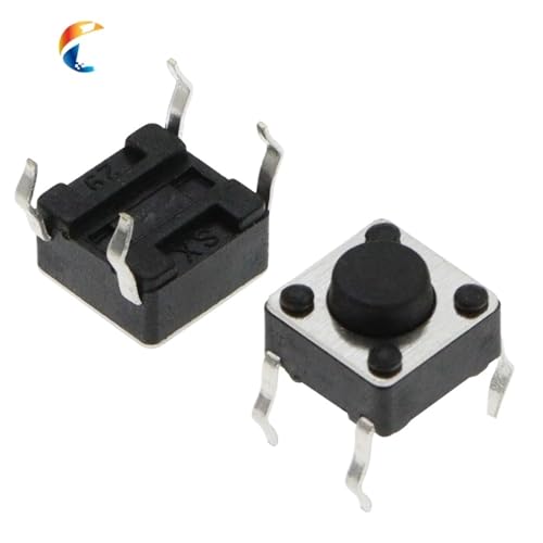 Interruptor de botón 6x6x25mm con pulsación precisa de 4 pines para paneles profundos 4