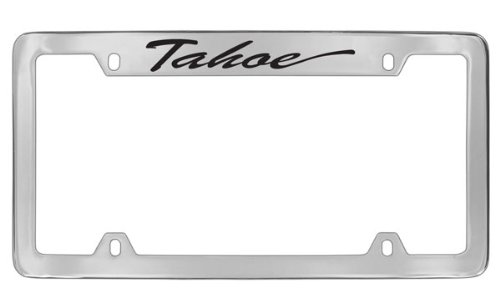Chevrolet Tahoe Metal Cromada grabado marco de placa de licencia Soporte