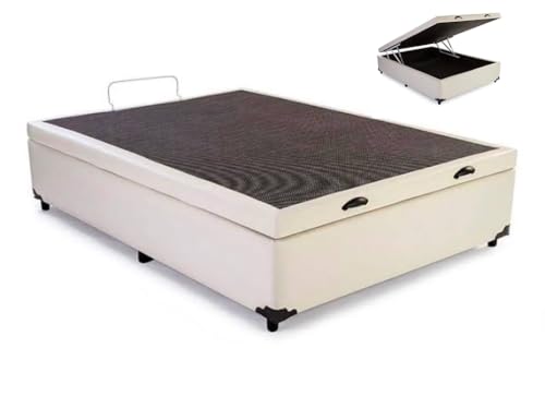 Cama Box Baú Casal Sintético Corino Blindado (Bege)