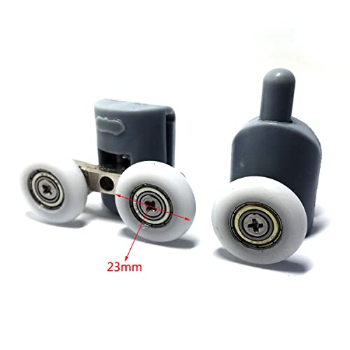 8Pcs X Shower Door Rollers(4Xtop + 4Xbottom),Roller Diameter 19 /22/23/25/27Mm, For The Bathroom Pan Glass Sliding Door Pulleys/Runners/Wheels,Strong Load-Bearing Capacity, Ultra-Quiet,Cy902Ab-8Pcs #TOP1