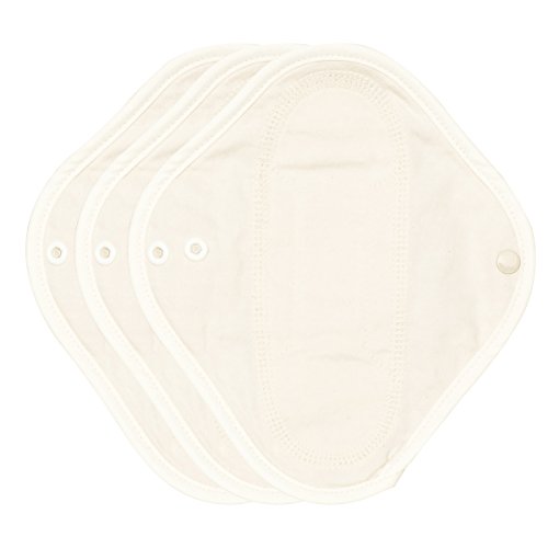 Think Eco [Original Natural Brown] Organic Reusable Cotton Panty Liners With Waterproof, Three Pads Set [3-Pads] (Original, Panty Liner_Xs 3P) #TOP1