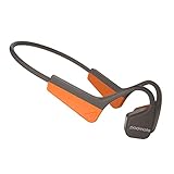 S30 Bone Conduction Headphone Bluetooth Wireless Earbuds with Mic CVC8.0, Noise Canceling Open-Ear Sport Headset Earphone for Workout Running, 8 Hours Playtime, 360° bendable Waterproof Headphone Grey