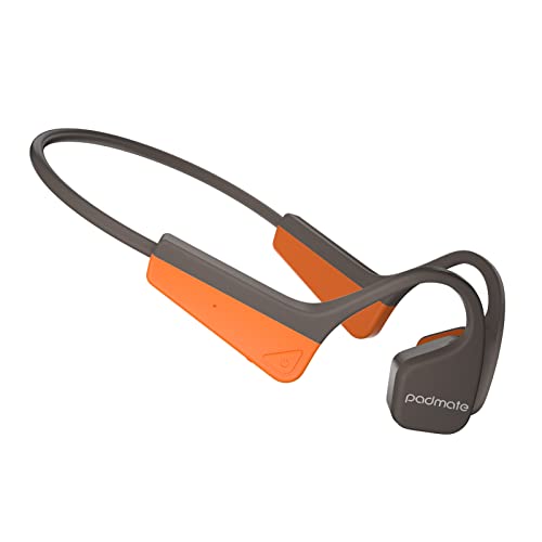 S30 Bone Conduction Headphone Bluetooth Wireless Earbuds with Mic CVC8.0, Noise Canceling Open-Ear Sport Headset Earphone for Workout Running, 8 Hours Playtime, 360° bendable Waterproof Headphone Grey