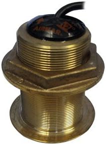Raymarine E66085 Depth Transducer W/Temp, Mfg#, 50/200khz, 600 Watt, 45/12 Deg Beam Angles, With Temperature Sensor. B60 Bronze Low-Profile Thru-Hull (2.4" Shaft) With 20 Deg Tilted Element. Include
