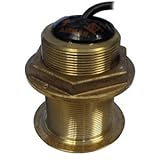 Raymarine E66085 Depth Transducer W/Temp, Mfg#, 50/200khz, 600 Watt, 45/12 Deg Beam Angles, With Temperature Sensor. B60 Bronze Low-Profile Thru-Hull (2.4' Shaft) With 20 Deg Tilted Element. Include