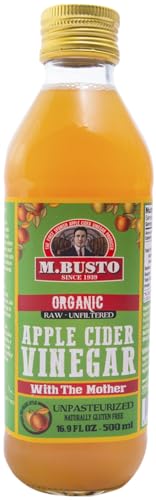 M Busto Vinagre de Sidra Ecológico Con la Madre Sin Pasteurizar Sin Filtrar Sin Gluten - 2 x 500 ml