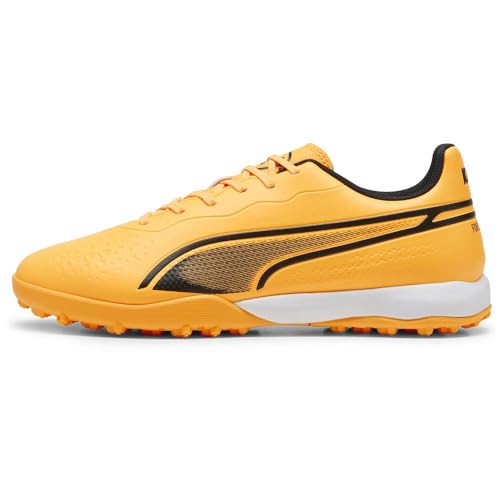 PUMA King Match TT 46 Sun Stream Black Sunset Glow Orange Pink Football Boots, Sun Stream Black Sunset Glow, 11 UK
