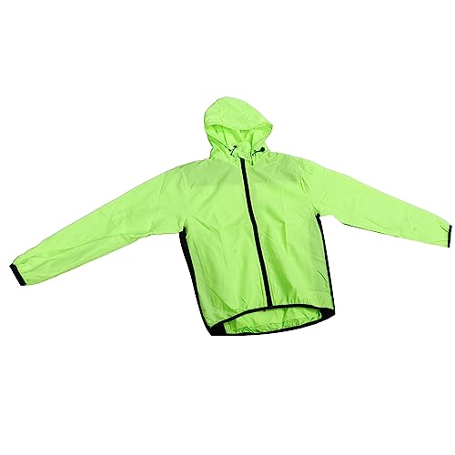 Casaco de Manga Comprida Resistente Ao Vento Verde Fluorescente à Prova d'água Ao Ar Livre Blusão R