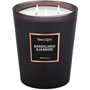 HomeLights Scented Candles | Large Jar Candle – 33.3 Oz. Natural Soy Aromatherapy Candles | Up to 130 Hours Burn Time…