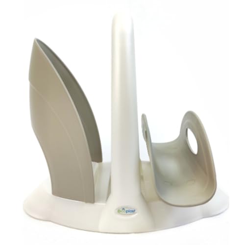 Ecoplast | Set Portabicchieri e Portatovaglioli di Carta, Due Funzioni Unico Prodotto, Perla & Tortora, Made in Italy