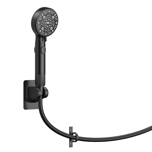 SEACITY RV Shower Head with Hose, High Pressure 9 Mode Black Shower Head with On/Off Switch, Filtered Black Shower Head, Shower Head for RV/Campers, Travel Trailer, Motorhome for Water Saving(Black)