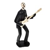 TOVINANNA Kreatives Musikfigur Modell Dekor Goldener Bassist Resin Ornament für Zuhause und Hobby Stilvolles Kunstinstrument als Einzigartiges Geschenk und Schreibtischdeko