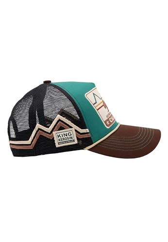 Gorra retro de visera curvada con bordado y malla transpirable 3