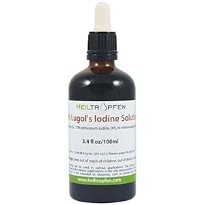 Lugols Jodium 5% 100 ml |Farmaceutische kwaliteit | 15% vloeibare formulering | Lugols oplossing | 5 procent elementair…