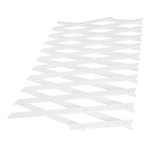 LIFKOME 伸縮可能な木製ラティスフェンス 屋内外対応 クライミング植物用トレリス 壁掛け設置可 スペース節約プ