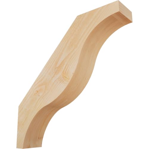 Ekena Millwork BRC06X28X28FST00RDF 6"W x 28"D x 28"H Funston Rough Sawn Knee Brace, Douglas Fir