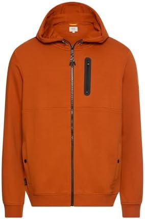 camel active Herren Sweatjacke mit Kapuze und Brusttasche | Praktische Sweatshirtjacke aus Baumwollmix für Indoor- und Outdoor-Aktivitäten Freizeit- und Alltagstauglich