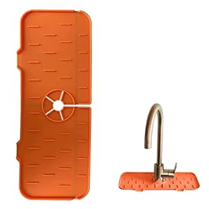 nanjing Siliconen Kraan Handvat Druppelvanger Lade | Siliconen Kraan Handvat Druppelvanger Tray,Gootsteen Splash Guard, Keuken Aanrecht Gootsteen Splash Guard Handvat Druppellade Gootsteen Aftappen Pad