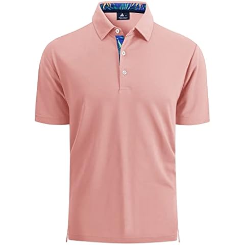 Ceoutdoor Tropical Golf Polos for Men Athletic Polo Shirts Short Sleeve Summer Casual Moisture Wicking Golf Shirt Cover
