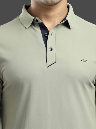 Image of STELLERS Men's Full Sleeve Polo T-Shirt | Feather Touch Feel | Odour Resistant | Wrinkle Free | Quick Dry | Stretchable | Lightweight | Anti-Static | UV Resistance | Anti-Microbial