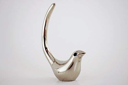 Vibhsa 4" Bird Ring Holder Wedding Engagement Ring Holders For Jewelry (Silver) #TOP5