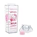 Silver Buffalo Sanrio Hello Kitty Strawberry Plastic Milk Carton Bottle With Spill-Resistant Lid | Holds 16 Ounces