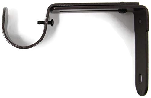 Urbanest Long Adjustable Solid Zinc Curtain Rod Bracket Wall Holder, Fits To 1", 1-1/8", And 1-1/4" Rod, 1 Piece - Oil-Rubbed Bronze #TOP4