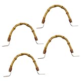 Cabilock 4 piezas Empuñadura Tetera Doméstica de Bambú Mango Reemplazable Resistente al Desgaste Asa Retro con Alta Capacidad de Carga y Resistencia al Calor para Tetera