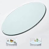 XFAK 40 100cm Rund Glasplatte Klar Gehärtetes Glas Tischplatte Tisch Glasscheibe Ersatzteil Tischschutz Für Esstisch, Couchtisch, Glasboden Für Kamin (Size : 24in/60cm)