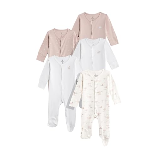 Image of Mothercare Sleepsuit Sleeveless Cotton Apple Print Pack of 5 Multicolour