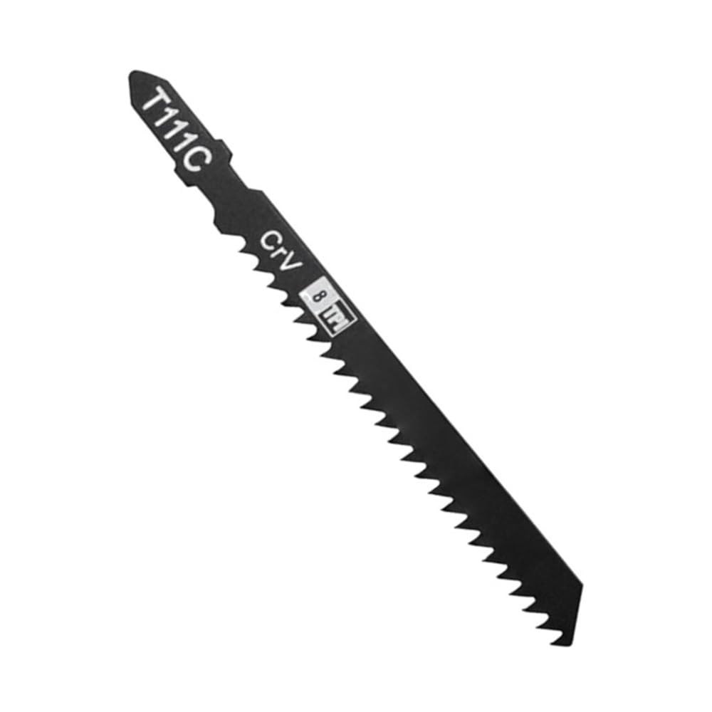 30pcs T111C Universal T-Shank Jigsaw Blades 100mm, 8T Fast Cutting Woodworking High Carbon Steel Blades