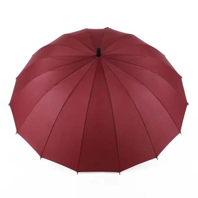 onestopbuys 16 Ribs Large Golf Umbrella Automatic Open Water Resistant for Men Women (wine red)