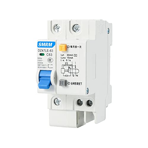 Disjoncteur à air DZ47LE1P+n63A protection fuite tableau maison