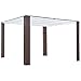 Produktbild Festnight Wasserfest Pergola Gartenpavillon Poly Rattan 300×300×200 cm | Standmarkise mit kippbarem Schiebedach | BBQ-Pavillon Zelt Metall Braun Creme