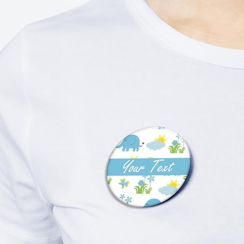 Image of Customized Button /Pin /Dot Badge Personalized for Wedding /Marriage /Birthday /Baby Shower /Party Celebrations Bride /Groom /Relatives /Kids (PB BS N 19)
