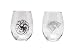 Game of Thrones Collectible Wine Glass Set (House Stark & House Targaryen)